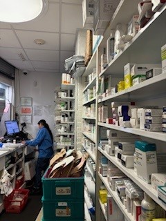 Pharmacist working in Callen-Lorde's Chelsea pharmacy